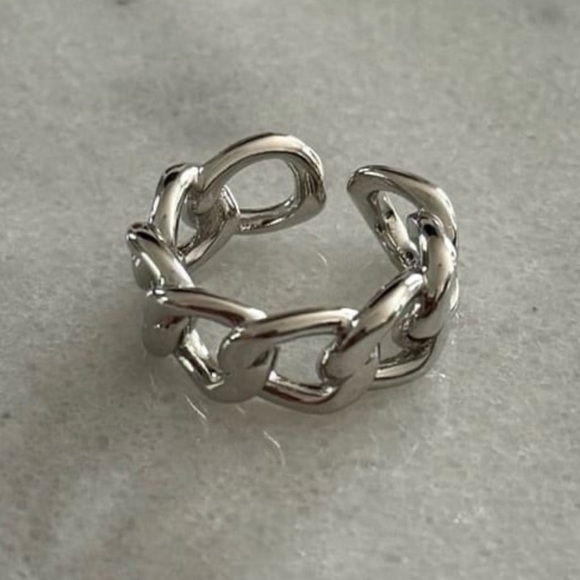 Modest Lu Jewelry - COPY - Sterling Silver Chain Link Chunky Ring Brand New
